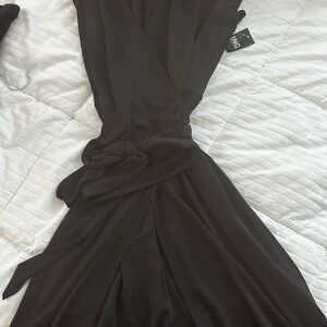 Elegant Black Wrap Dress